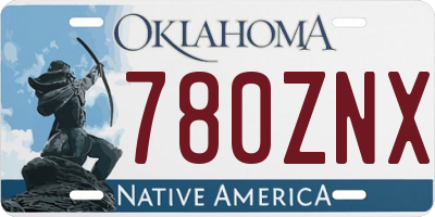 OK license plate 780ZNX