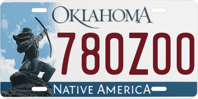 OK license plate 780ZOO