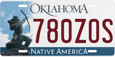 OK license plate 780ZOS