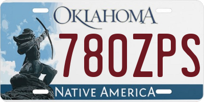 OK license plate 780ZPS