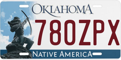 OK license plate 780ZPX