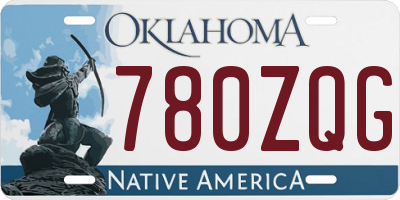 OK license plate 780ZQG