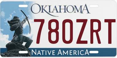 OK license plate 780ZRT