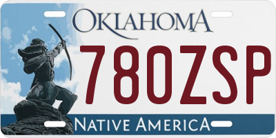 OK license plate 780ZSP