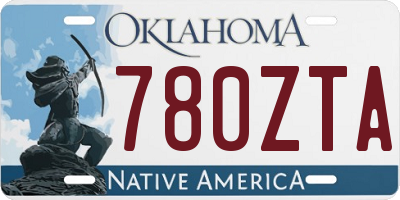 OK license plate 780ZTA