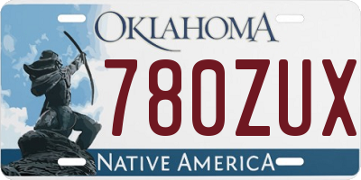 OK license plate 780ZUX