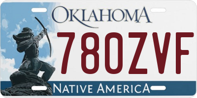 OK license plate 780ZVF