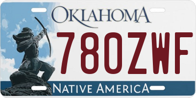 OK license plate 780ZWF