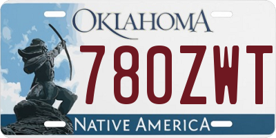 OK license plate 780ZWT