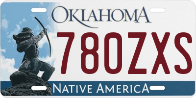 OK license plate 780ZXS