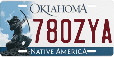 OK license plate 780ZYA