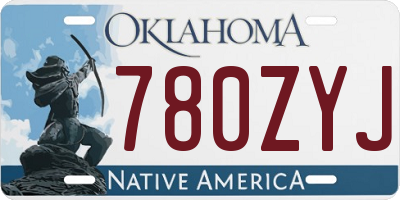 OK license plate 780ZYJ