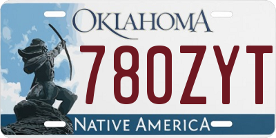 OK license plate 780ZYT