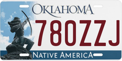 OK license plate 780ZZJ