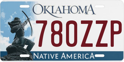 OK license plate 780ZZP