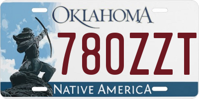 OK license plate 780ZZT