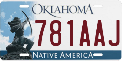 OK license plate 781AAJ