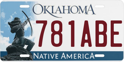 OK license plate 781ABE