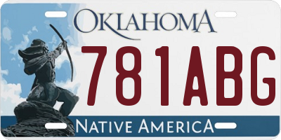 OK license plate 781ABG