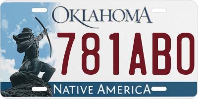OK license plate 781ABO