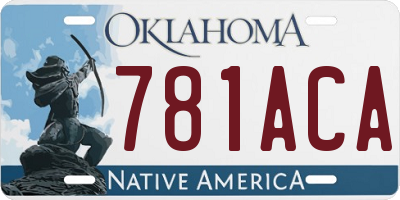 OK license plate 781ACA