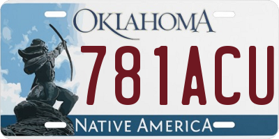 OK license plate 781ACU