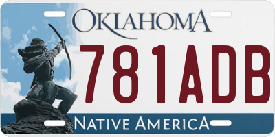 OK license plate 781ADB