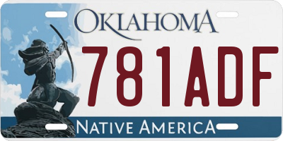 OK license plate 781ADF