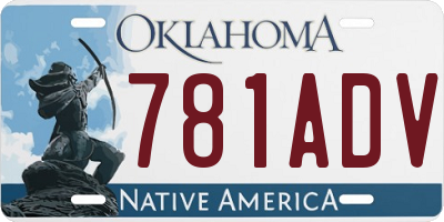 OK license plate 781ADV