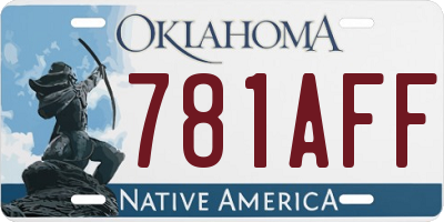 OK license plate 781AFF