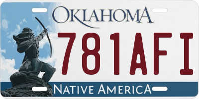 OK license plate 781AFI
