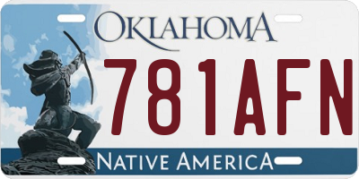 OK license plate 781AFN