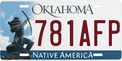 OK license plate 781AFP