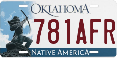 OK license plate 781AFR