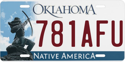 OK license plate 781AFU