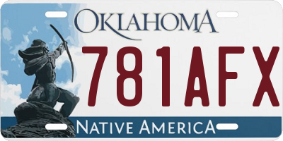 OK license plate 781AFX
