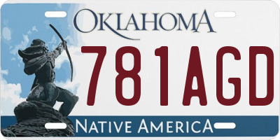 OK license plate 781AGD