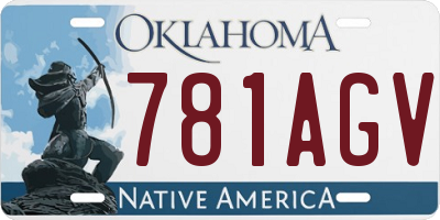 OK license plate 781AGV