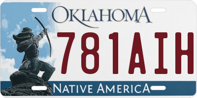 OK license plate 781AIH