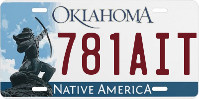 OK license plate 781AIT