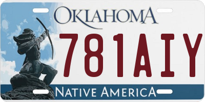 OK license plate 781AIY
