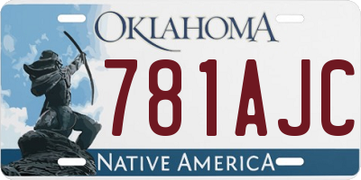 OK license plate 781AJC