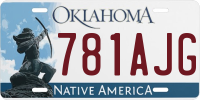 OK license plate 781AJG