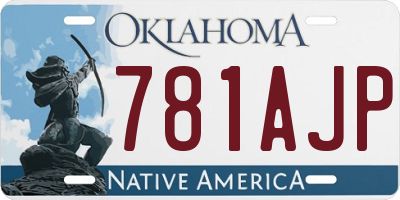 OK license plate 781AJP