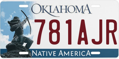 OK license plate 781AJR