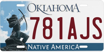 OK license plate 781AJS