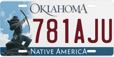 OK license plate 781AJU