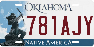 OK license plate 781AJY