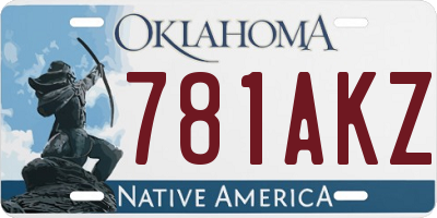 OK license plate 781AKZ