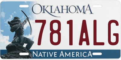 OK license plate 781ALG